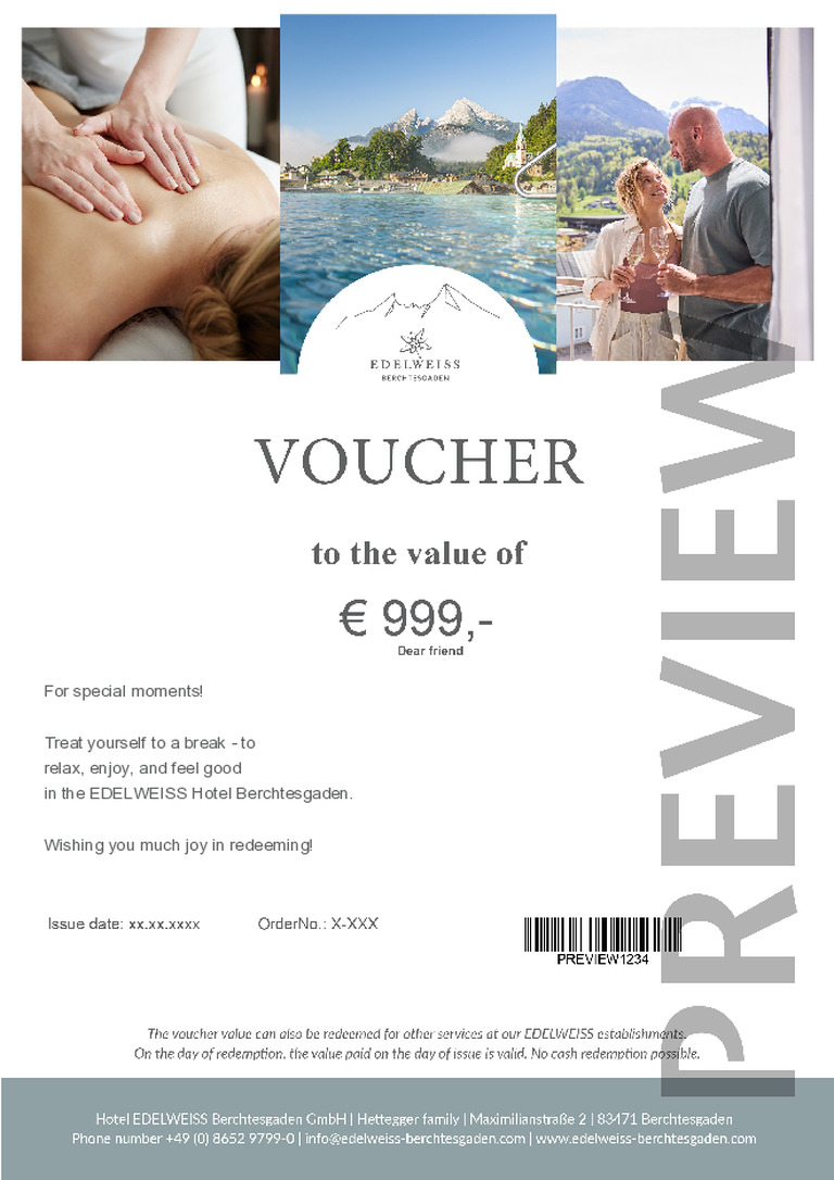 Gift voucher Hotel EDELWEISS