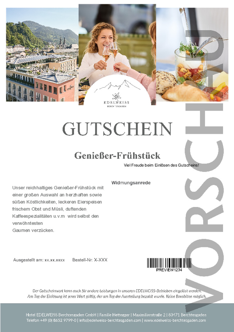 EDELWEISS Genießer-Frühstück