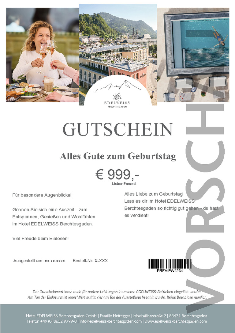 Gutschein zum Geburtstag