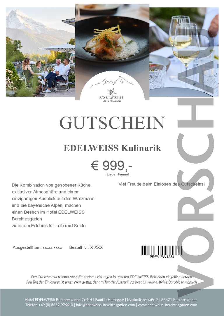 Kulinarik Wertgutschein