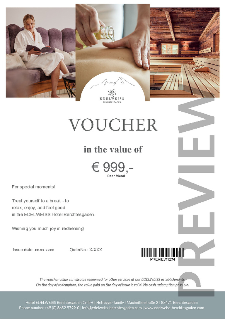 Value voucher Spa